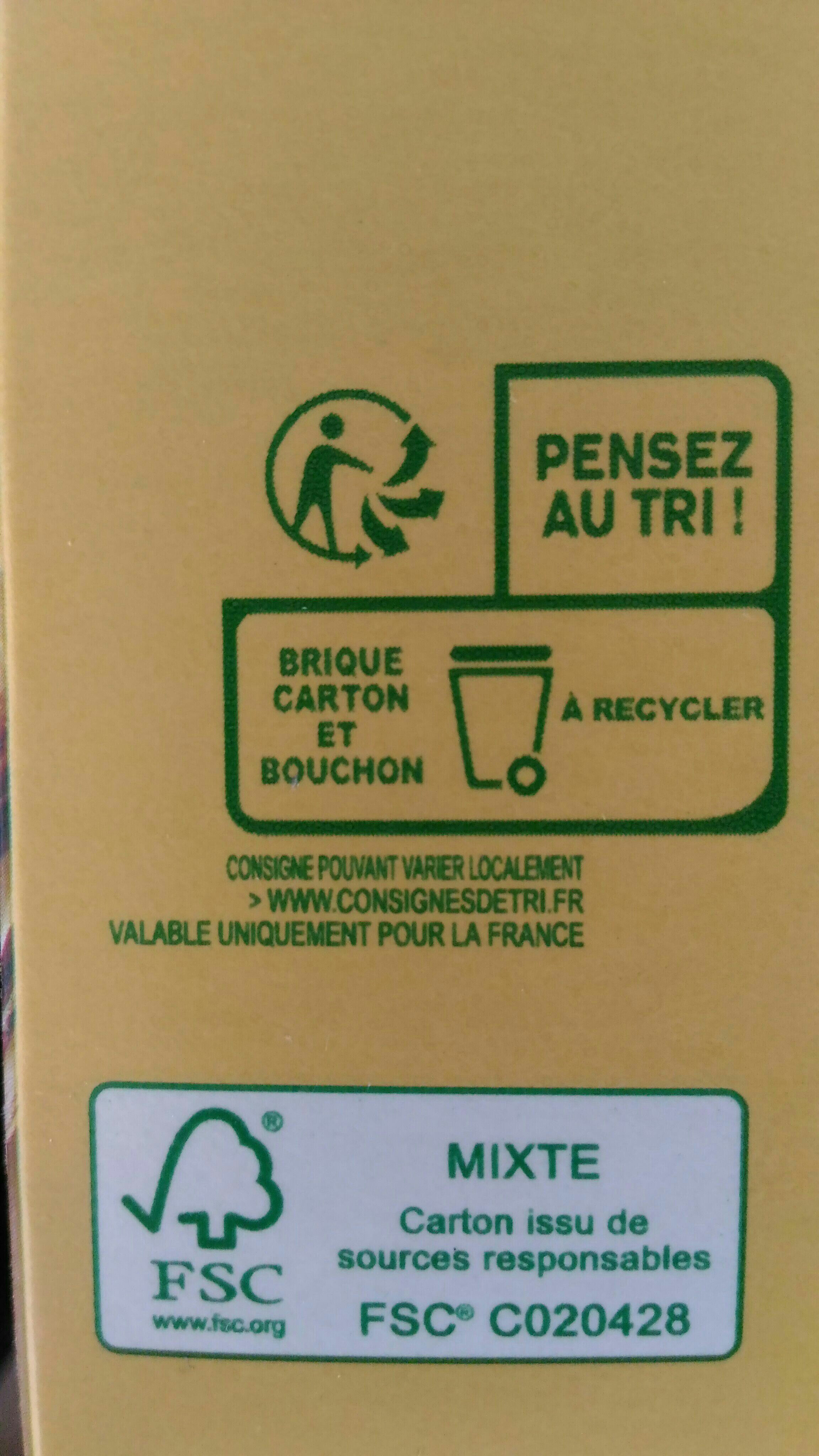 Boisson de Soja à la vanille, stérilisée UHT - Recycling instructions and/or packaging information - en