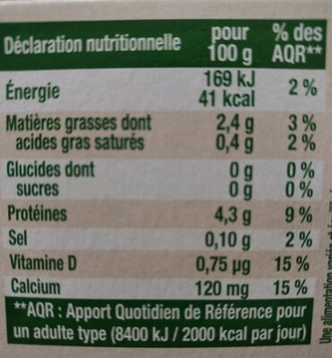 Sojasun nature sans sucre - Nutrition facts - fr