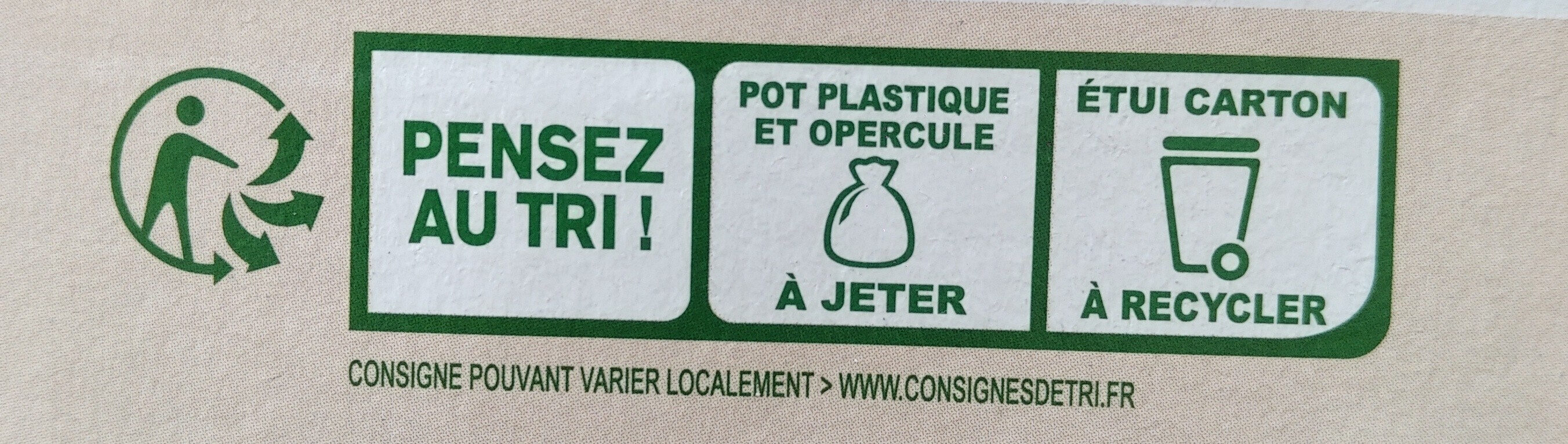 Sojasun nature sans sucre - Recycling instructions and/or packaging information - fr