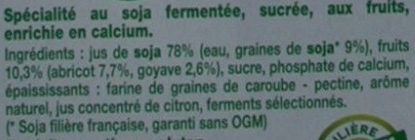 Fruits mixés (Abricot Goyave) - Ingredients - fr