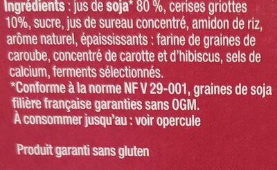 Sojasun cerise griotte - Ingredients - fr