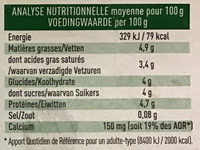 Le doux brassé au lait de chèvre - Nutrition facts - fr