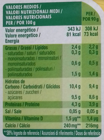 Petit Maxi Plátano - Nutrition facts - es