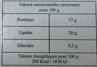 10 saveurs moelleux surgelés - Nutrition facts - fr