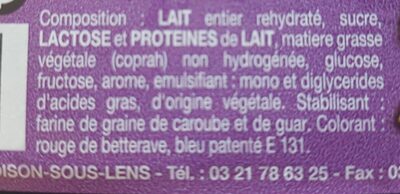 Spécialité glacée violette - Ingredients - fr