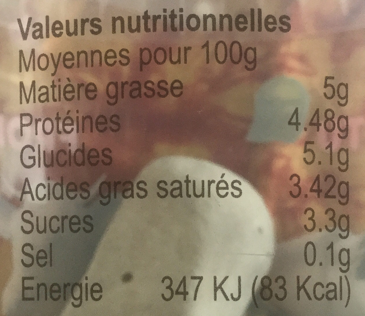 Fromage blanc battu au lait entier - Nutrition facts - fr