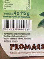 Fromage Blanc En Faisselle Au Lait Entier De Chèvre, 500g - Product - fr