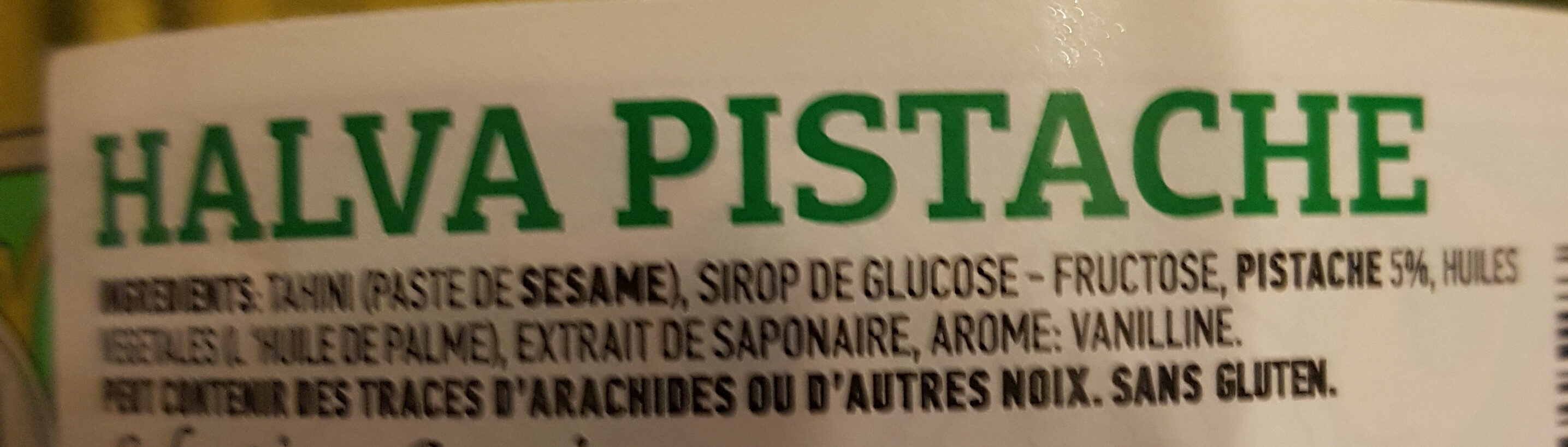 Halva pistache - Ingredients - fr