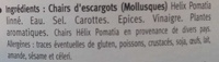 Escargots Bourgogne sauvages - 2 douzaines très gros - Ingredients - fr