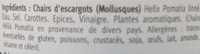 Escargots Bourgogne sauvages - 5 douzaines belle grosseur - Ingredients - fr