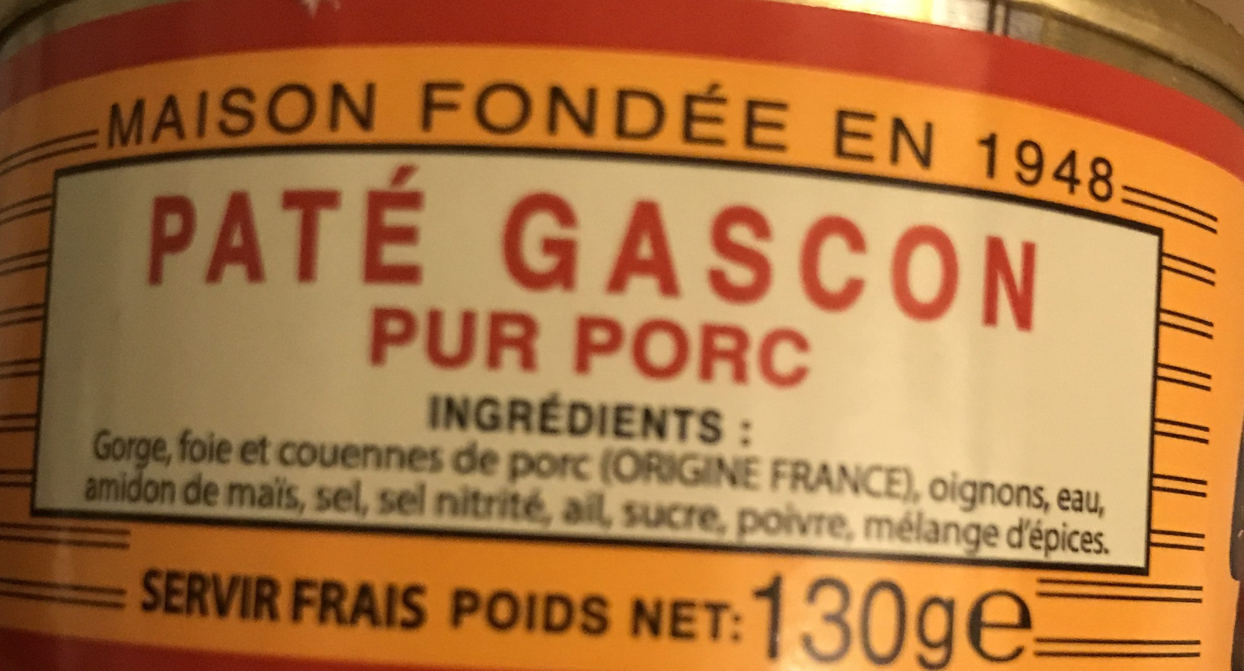 Pâté gascon pour porc - Ingredients - fr