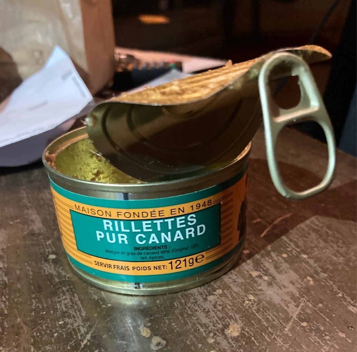 Rillettes pur canard - Nutrition facts - fr