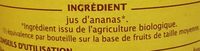 Pur jus d'ananas LE VERGER BIO - Ingredients - fr