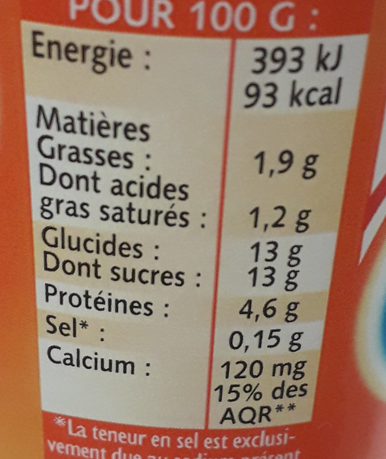 Yaourt sucré texture ferme - Nutrition facts - fr