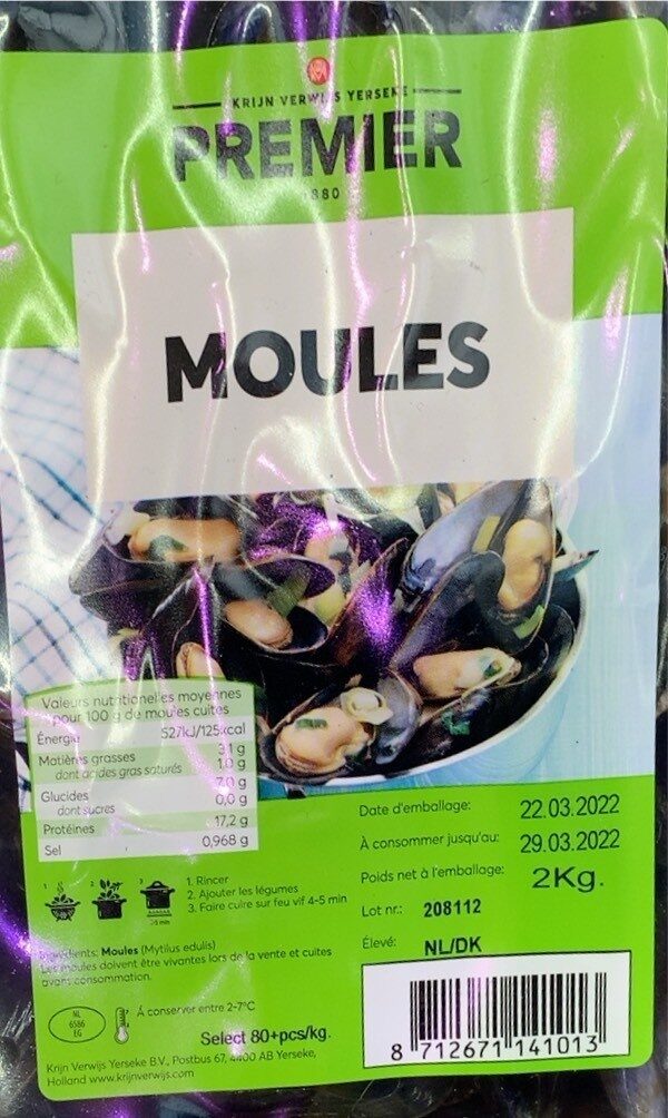 Mussels - Nutrition facts - fr