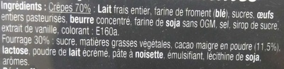 Crêpes Chocolatines - Ingredients - fr