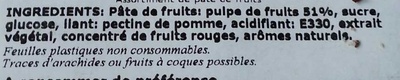 Pate de fruits - Ingredients - fr