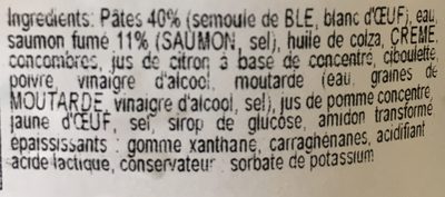 Torti saumon - Ingredients