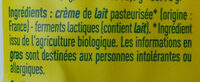 Beurre de baratte doux Bio Monoprix - Ingredients - fr