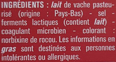 Mimolette Hollandaise en tranches - Ingredients - fr