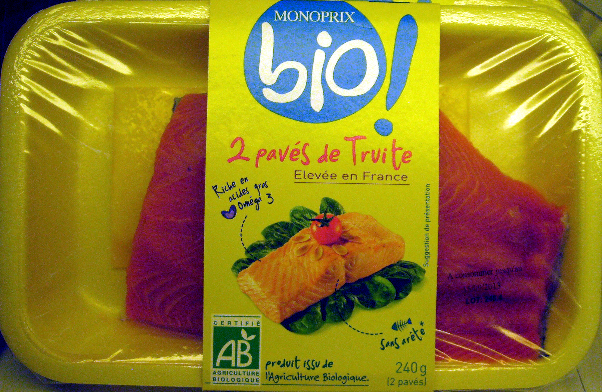 2 pavés de Truite Bio - Product - fr
