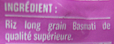 Riz Basmati - Ingredients