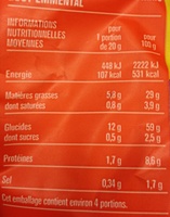 Crackets croustillants goût emmental - Nutrition facts - fr