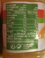 Jus d'orange sans pulpe - Nutrition facts - fr