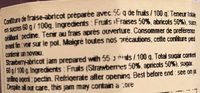 Confiture extra Fraise-Abricot - Ingredients - fr