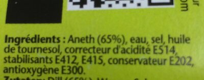 Aneth - Ingredients