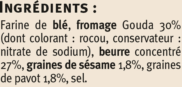 Petits épis pavot sésames - Ingredients - fr