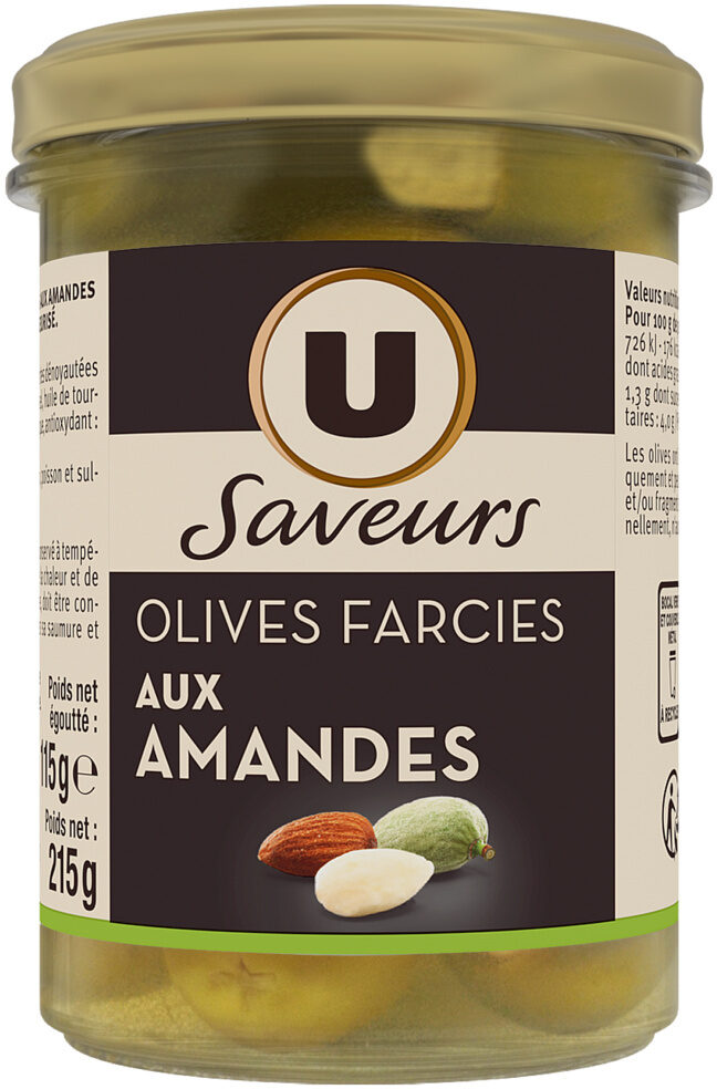 Olives vertes farcies aux amandes entières - Product - fr