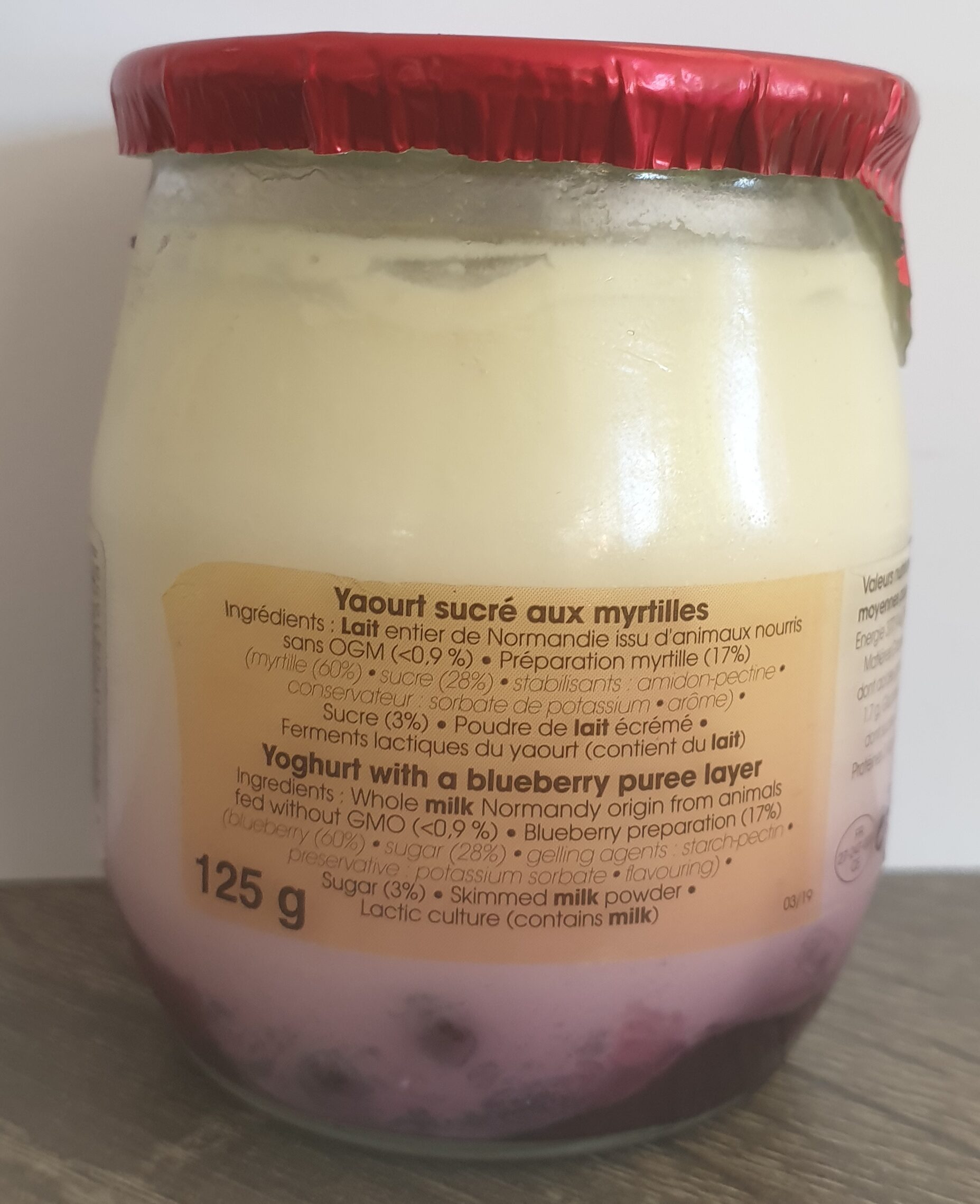 Yahourt a la myrtille - Ingredients - en
