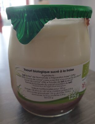 Yaourt fraise biologique - Ingredients - en