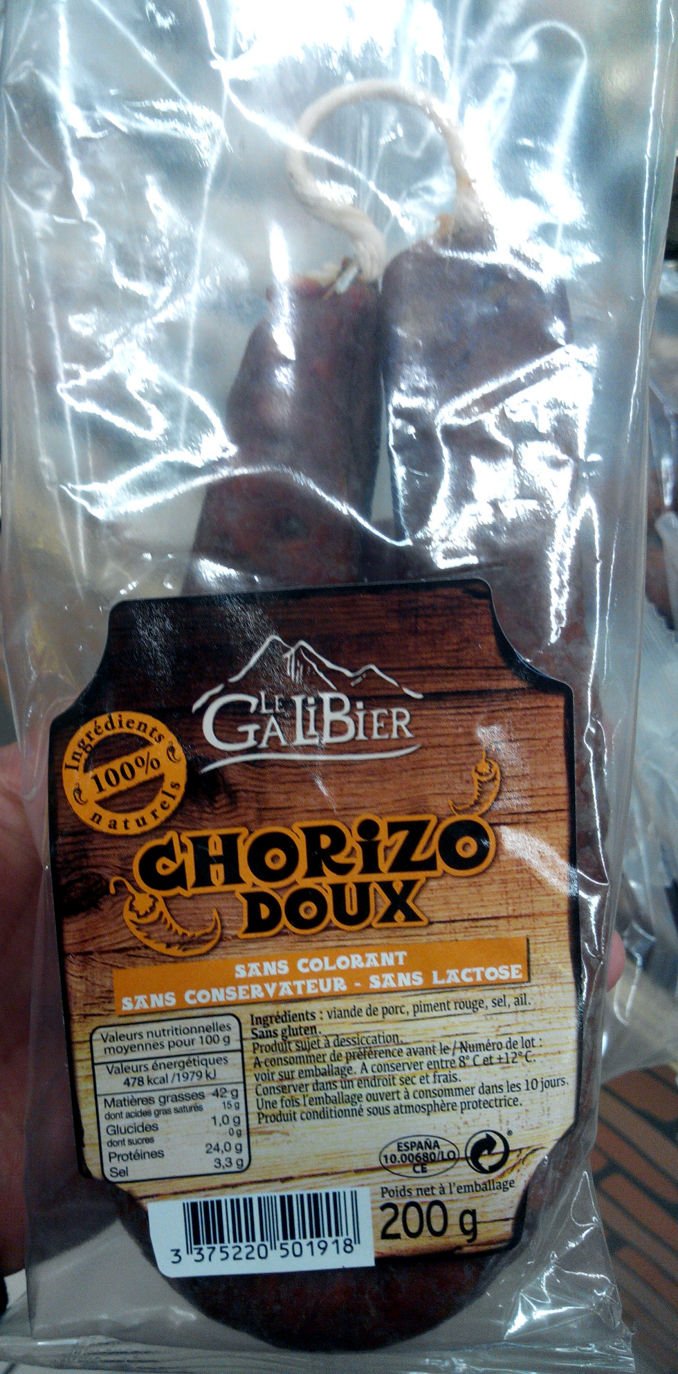 Chorizo doux - Product - fr