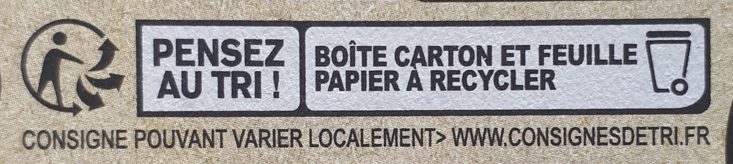 Le Chèvre Typé et Crémeux - Recycling instructions and/or packaging information - fr