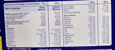 Saumon aux epinards - Nutrition facts - fr