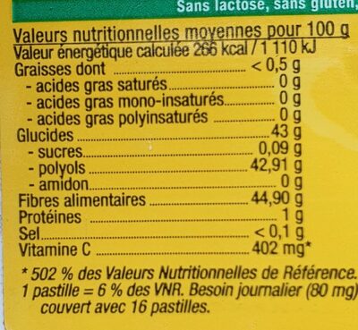 Pâte Suisse Propolis & Miel Lehning - Nutrition facts - fr