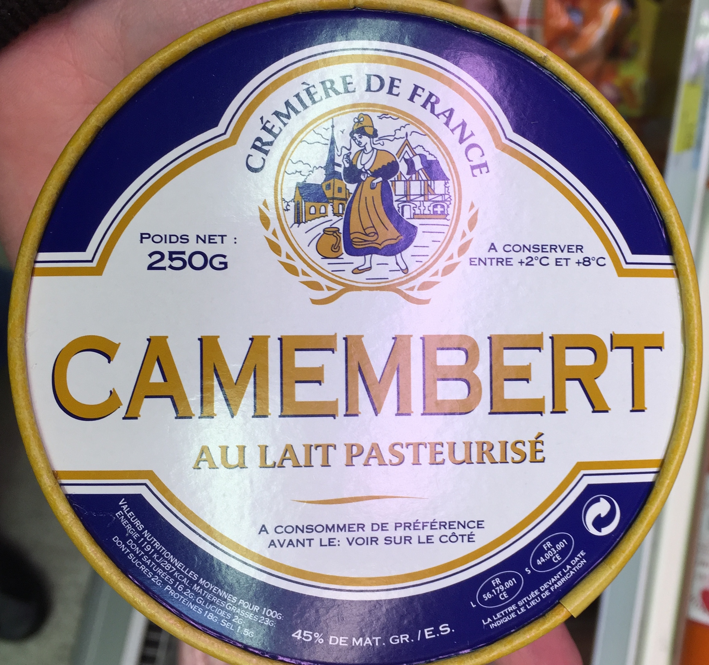 Camembert au Lait Pasteurisé (23 % MG) - Product - fr