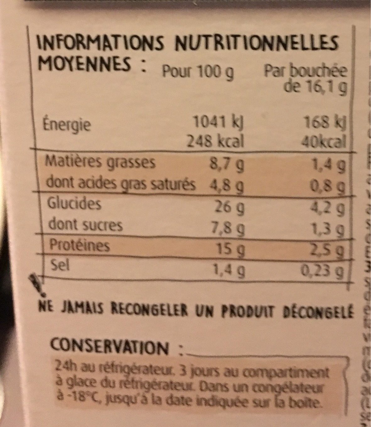 Mes mini cheeseburgers preferes - Nutrition facts - fr