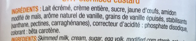 Crème Anglaise vanille Bourbon-grains de vanille - Ingredients - fr
