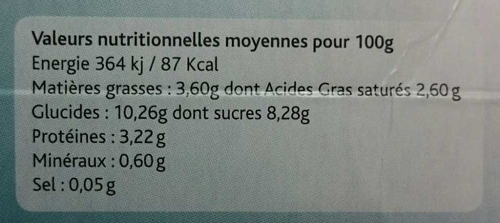 Yaourts de Chèvre Framboise - Nutrition facts - fr