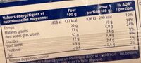 Pate sablée - Nutrition facts - fr