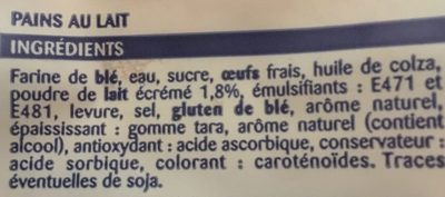 Pains au lait - Ingredients - fr