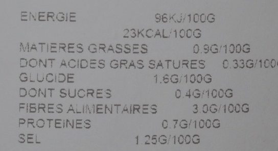 Choucroute Cuisinée en Alsace - Nutrition facts - fr