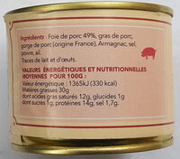 Confit de foie de porc - Ingredients - fr