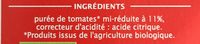 Coulis de tomate bio - Ingredients - fr