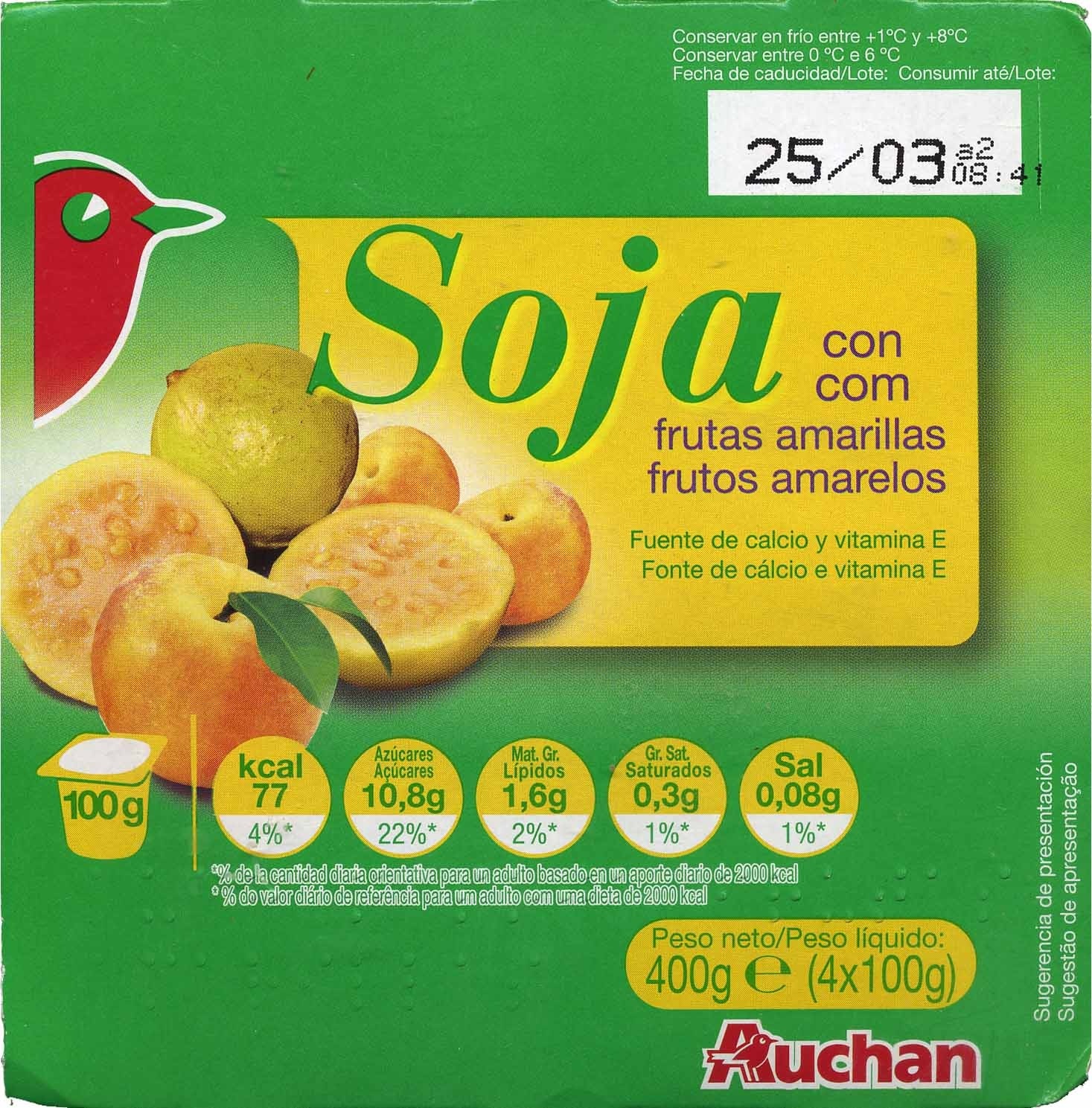 Yogur soja albaricoque y guayaba - Product - es