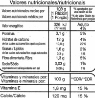 Yogur soja albaricoque y guayaba - Nutrition facts - es