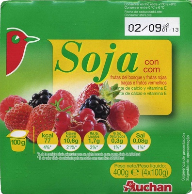 Postre de soja con frutas del bosque - Product - es